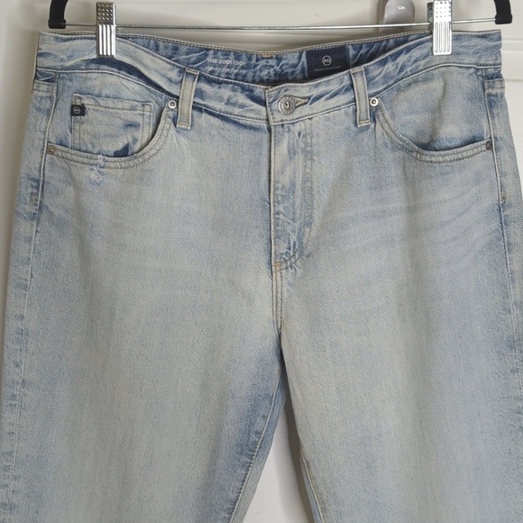 Adriano Goldschmiede The Jodi Crop High Rise Slim Flare Distressed Hem Jeans W32 - Picture 4 of 16